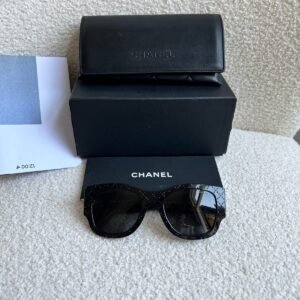 Chanel Black Embellished Sunglasses