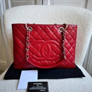 Chanel Red Caviar Grand Shopper Tote (GST)