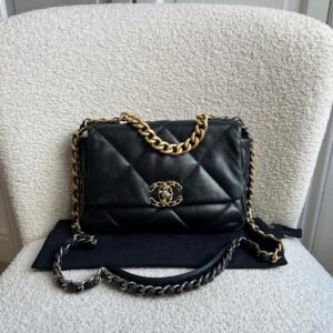 Chanel Small 19 in Black Lambskin