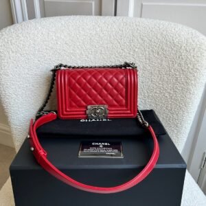 Chanel Small Red Boy Bag