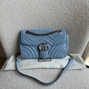 Gucci GG Blue Marmont Small Shoulder Bag