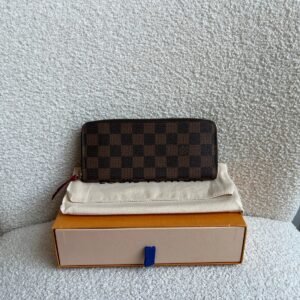 Louis Vuitton Clemence Wallet in Damier Ebene