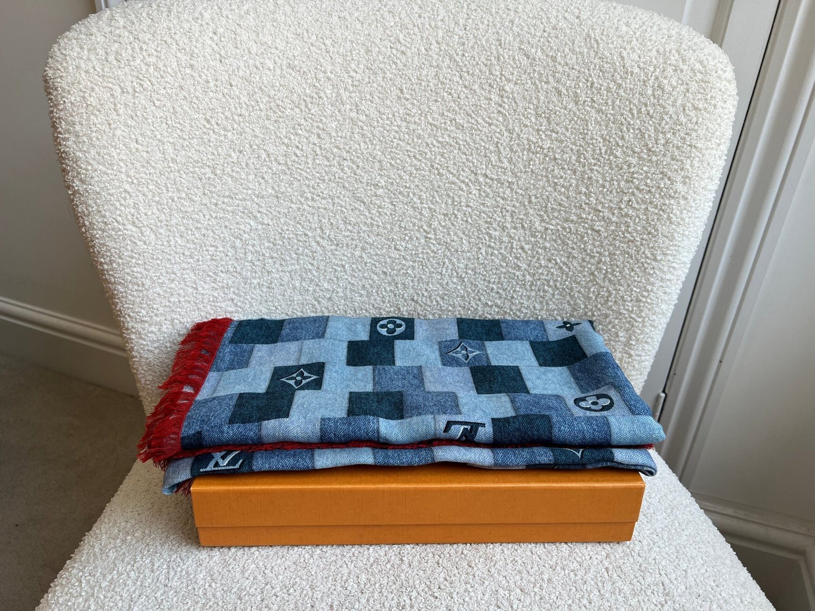 Louis Vuitton Monogram Denim Check Shawl