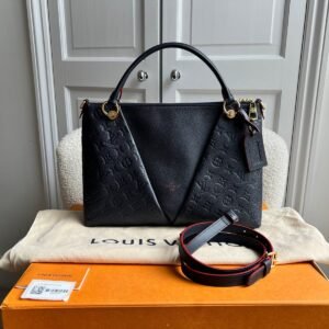 Louis Vuitton V Tote MM Navy Empreinte