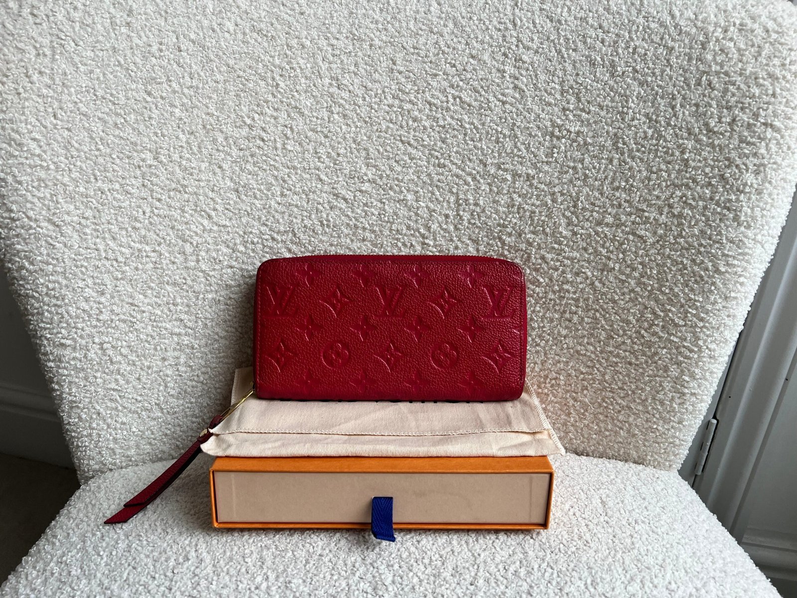 Louis Vuitton Zippy Wallet in Red Empreinte