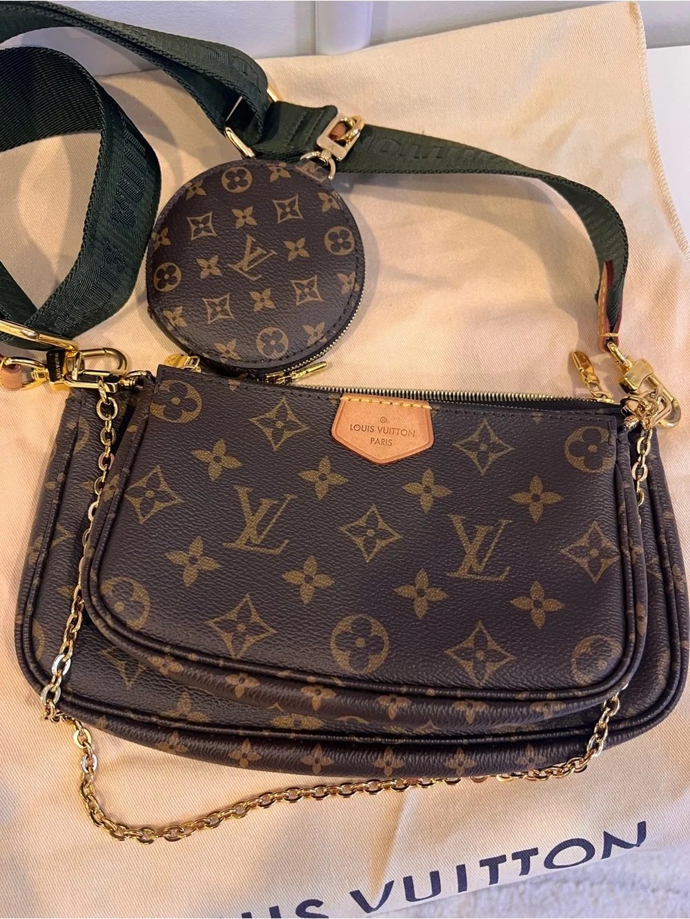 Louis Vuitton Brown Monogram Multi Pochette Crossbody Bag - Image 9