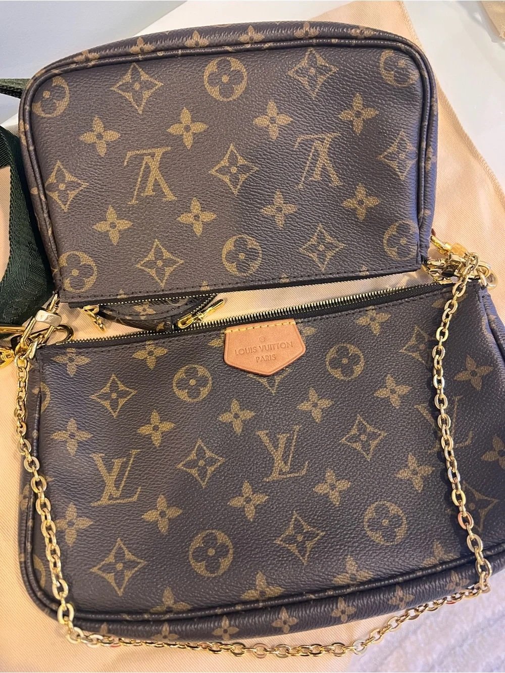 Louis Vuitton Brown Monogram Multi Pochette Crossbody Bag - Image 8