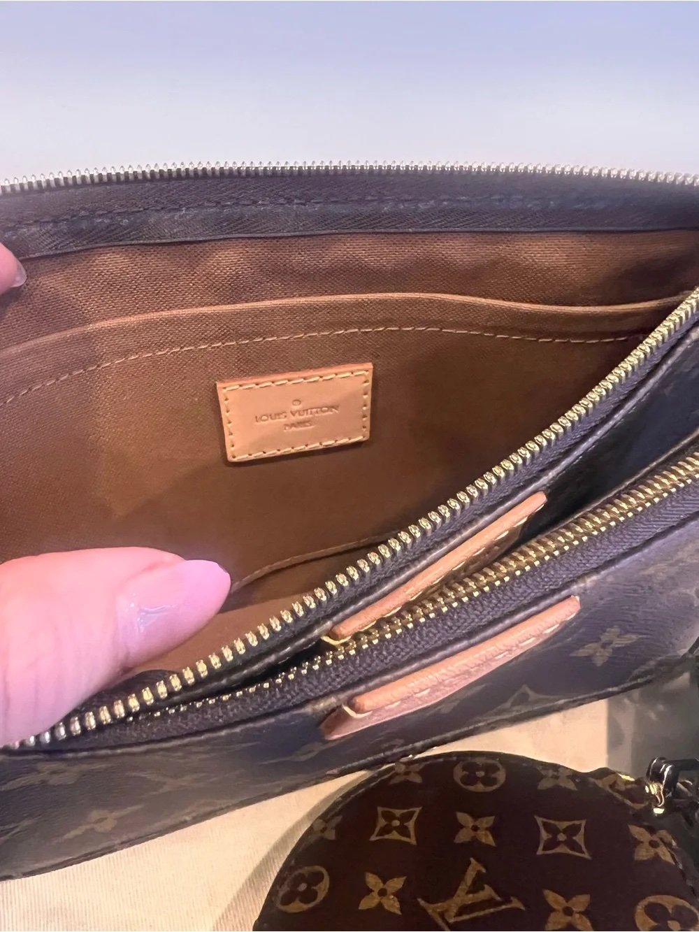 Louis Vuitton Brown Monogram Multi Pochette Crossbody Bag - Image 6