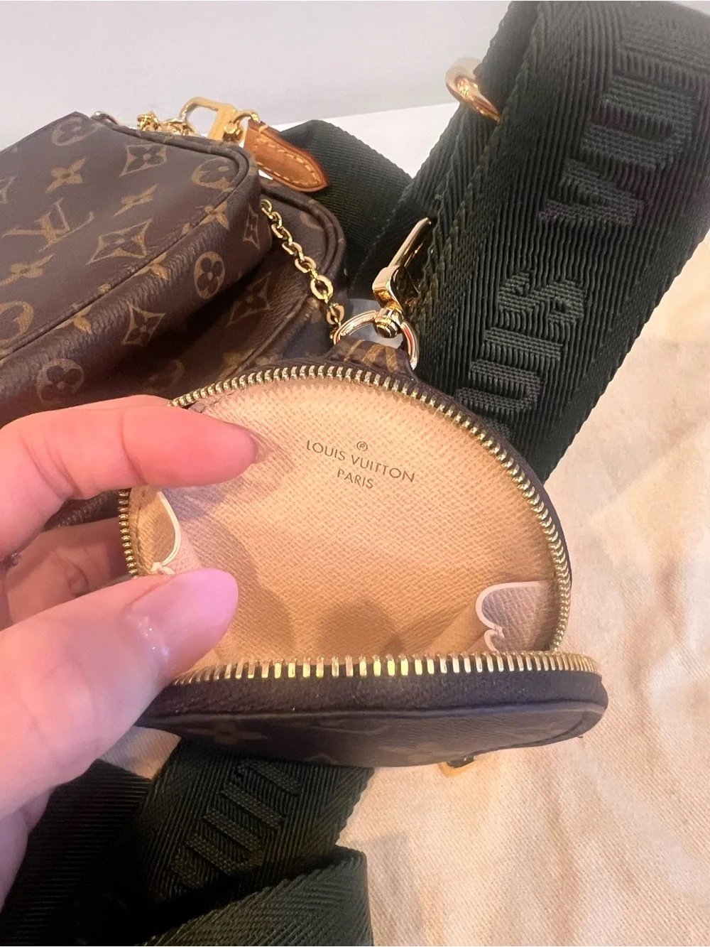 Louis Vuitton Brown Monogram Multi Pochette Crossbody Bag - Image 3