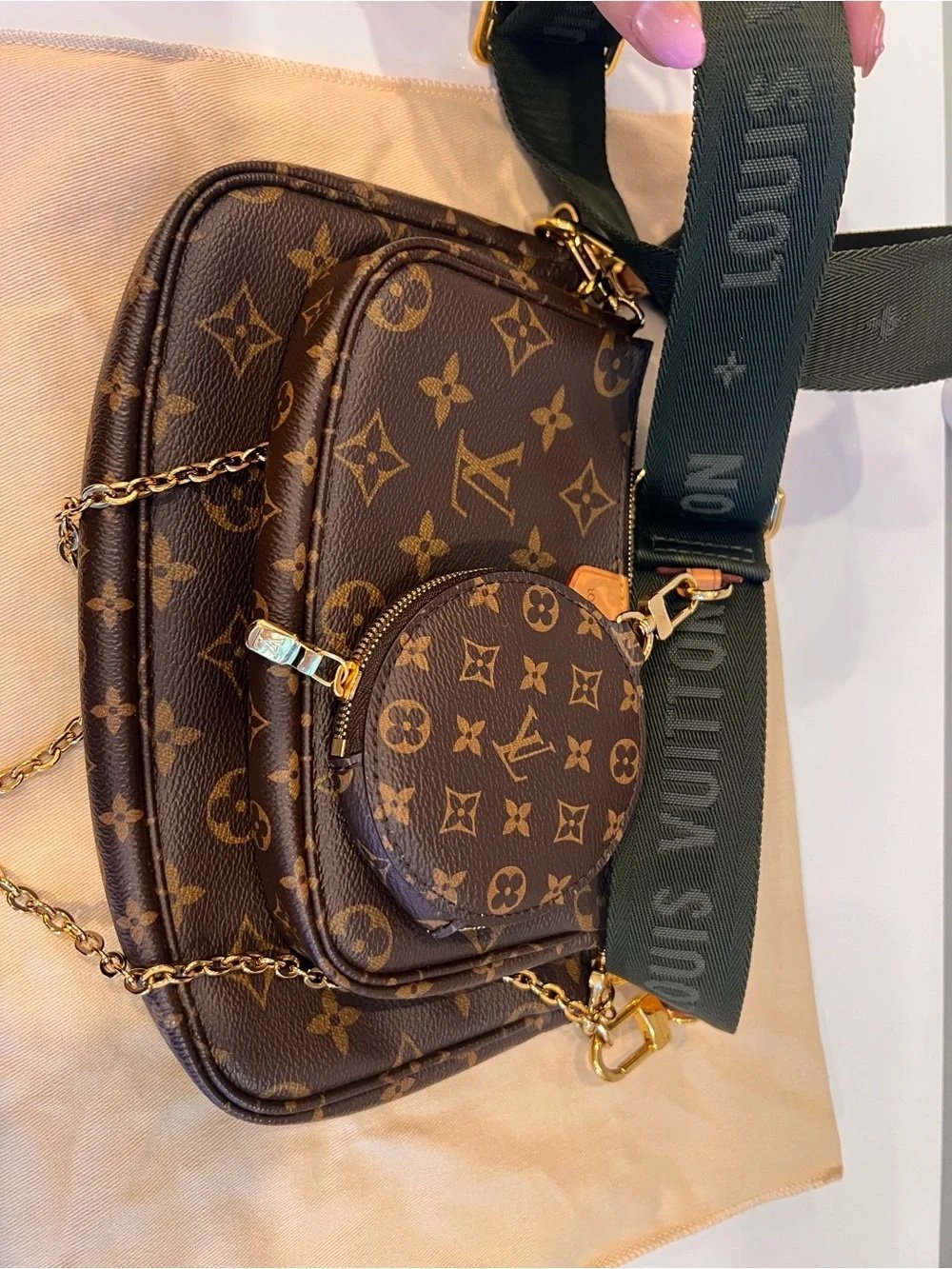 Louis Vuitton Brown Monogram Multi Pochette Crossbody Bag - Image 2