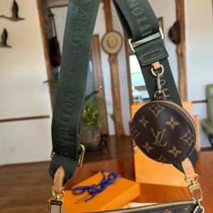 Alternative view of Louis Vuitton Multi Pochette Accessoires Monogram Crossbody Bag Khaki Strap