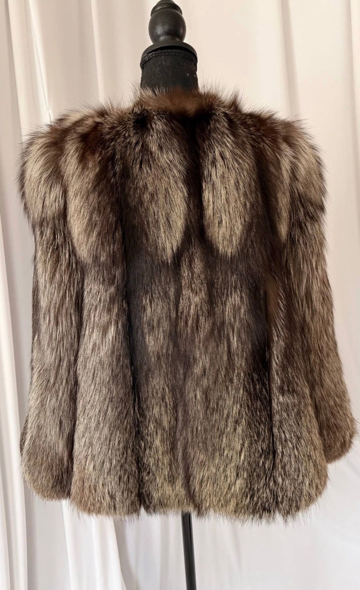 New Luxury Real Genuine Silver Fox Fur Jacket women Natural Exclusive size M - Image 6