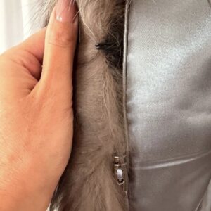 Alternative view of New Luxury Real Genuine Silver Fox Fur Jacket women Natural Exclusive size M