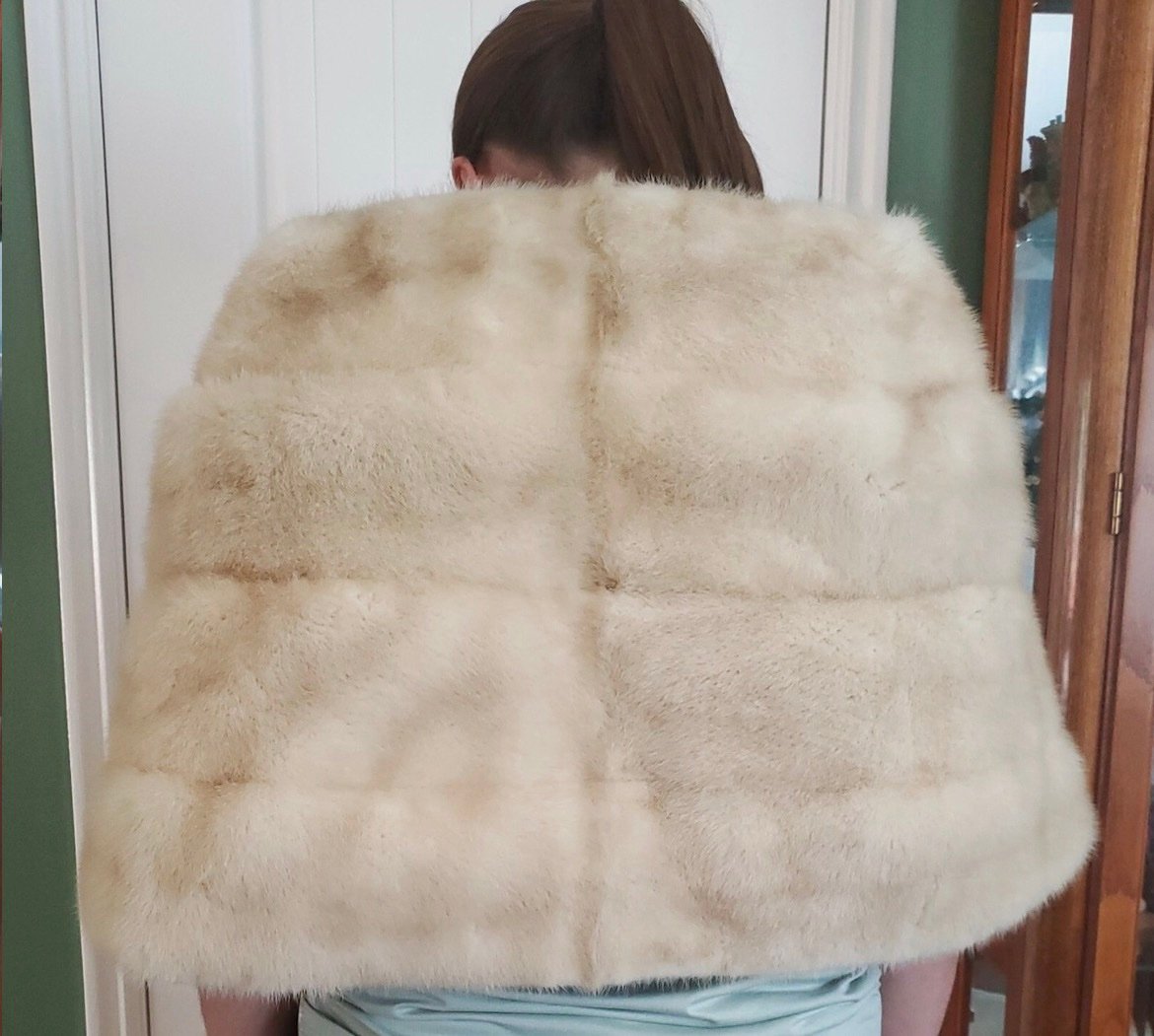 Genuine Mink Fur Stole - Image 2