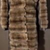 DENNIS BASSO SILVERY RUSSIAN SABLE FUR & PYTHON COAT Sz S No lynx mink