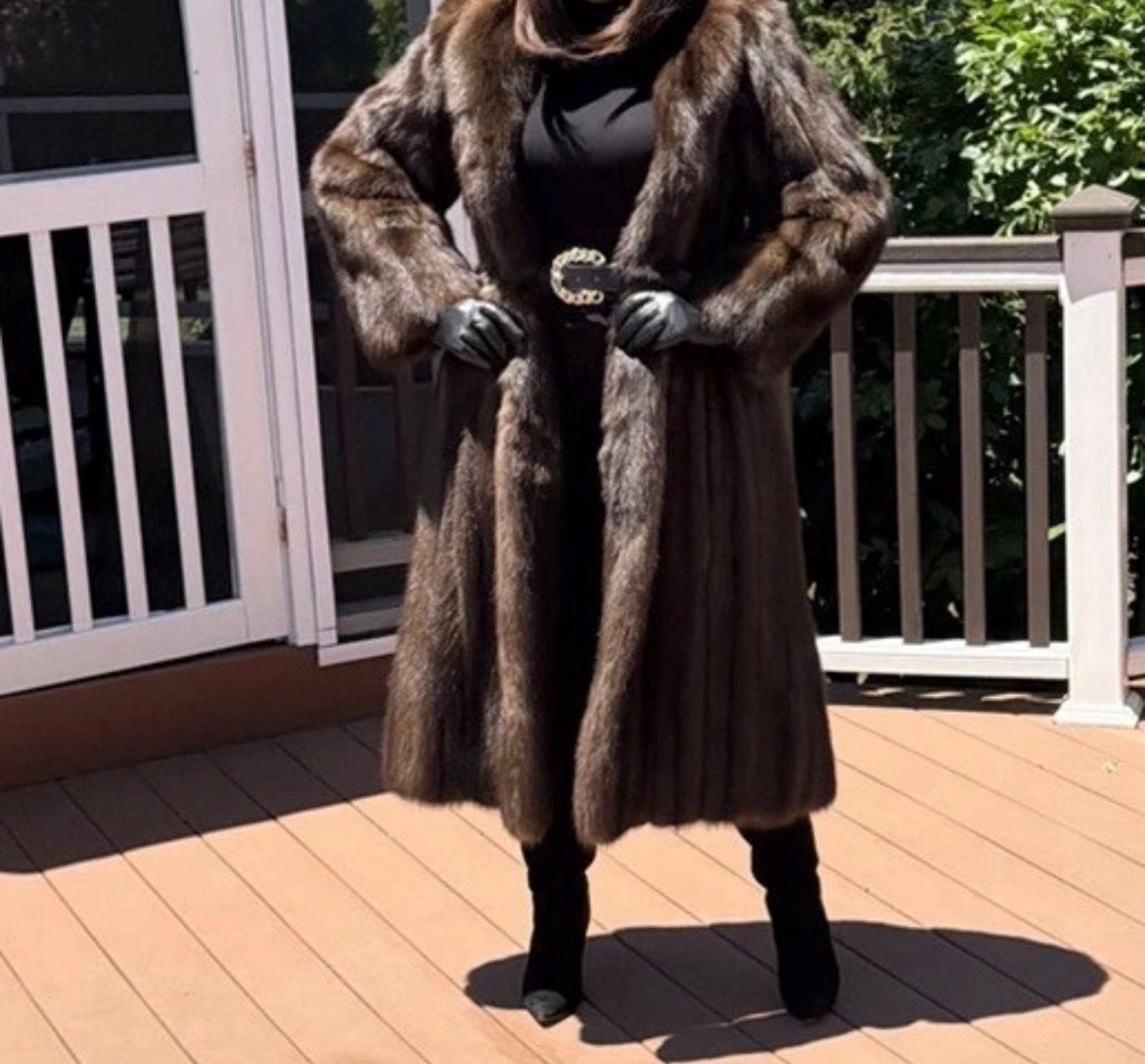 Luxe J Mendel Barguzin Russian Sable Woman Fur Coat Not Lynx Chinchilla Mink S - Image 9